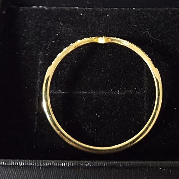 Women's Gold Dainty Chevron Promise Ring - Promise Ring For Girls - Picture 8 of 8